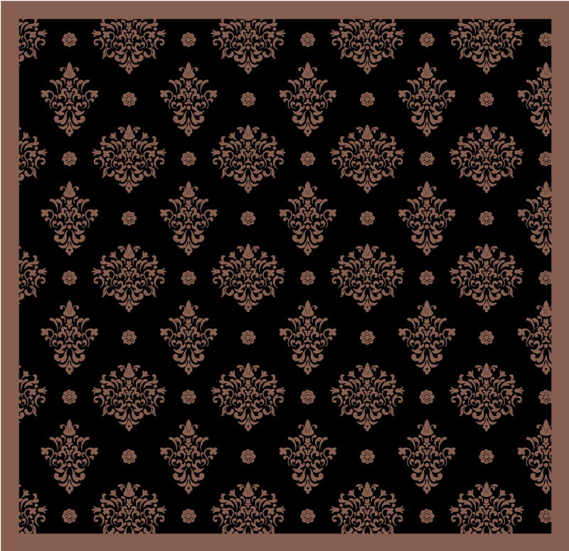 Floral ornamental floral vinyl rug - TenStickers