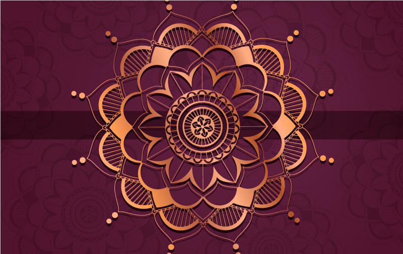 Mandala floor embellishment mandala vinyl rug - TenStickers