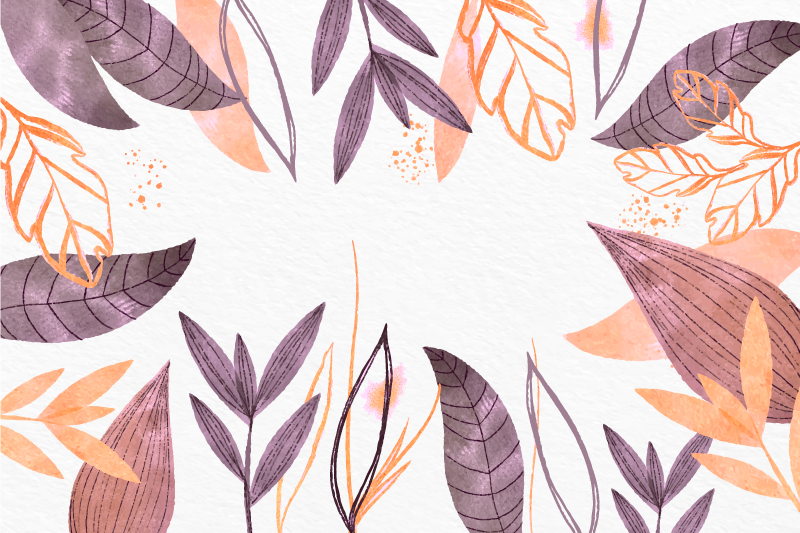 Elegant leaf patterns bedroom vinyl rug - TenStickers