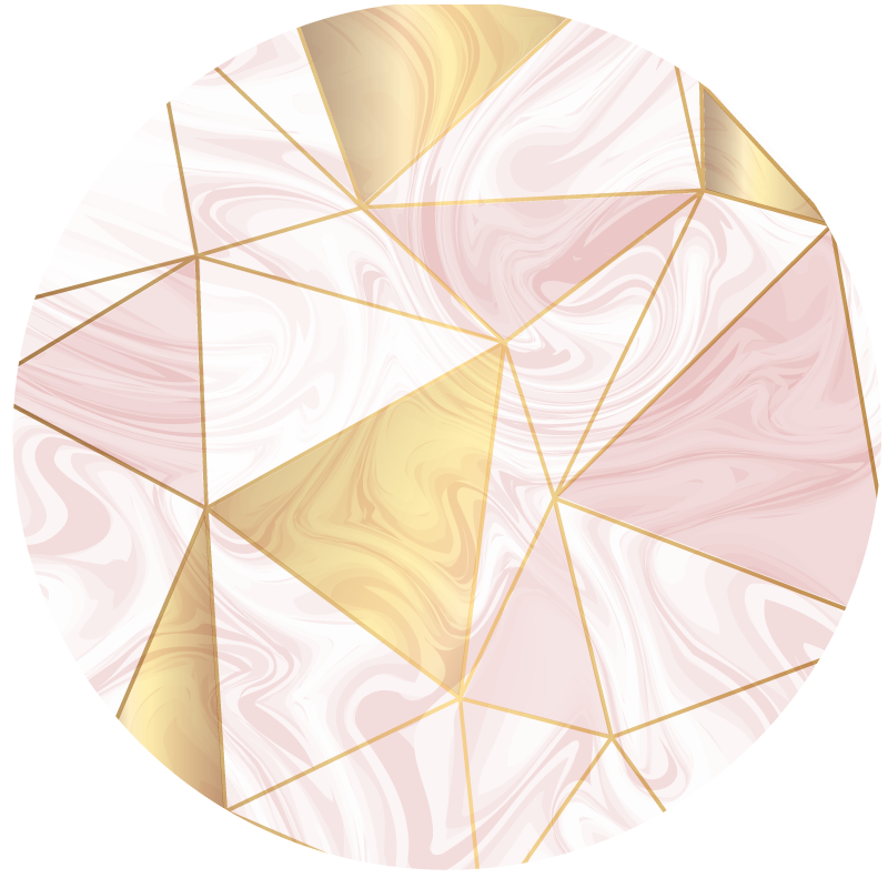 Geometric marble composition geometric vinyl rug - TenStickers