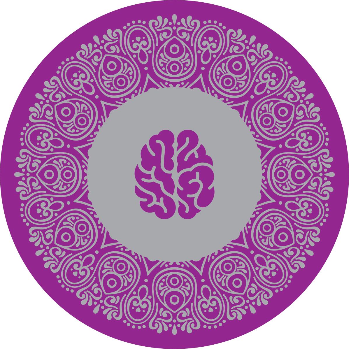 Mandala vinyl rug mandala brain design - TenStickers