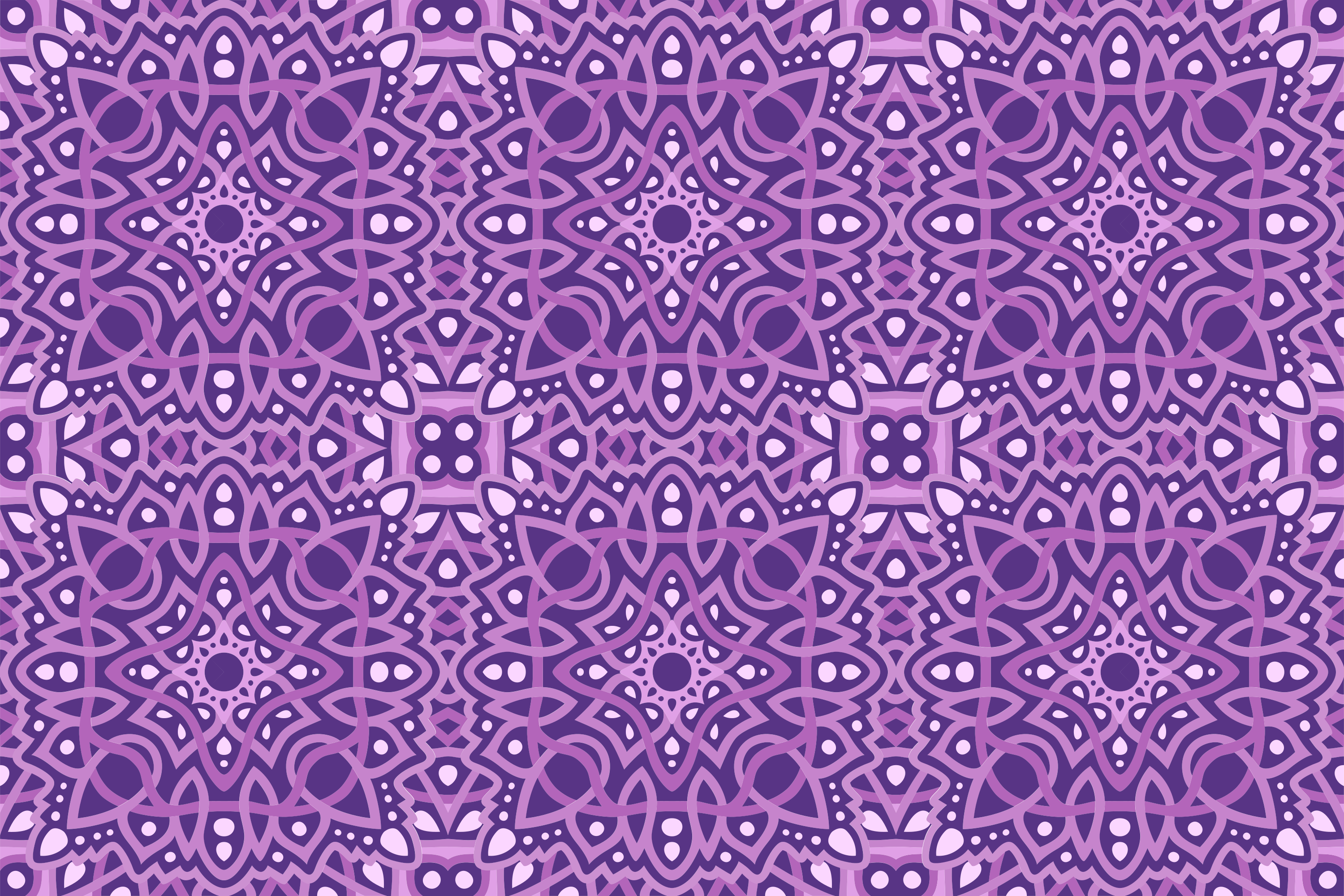 Mandala Purple Tiles mandala vinyl rug - TenStickers