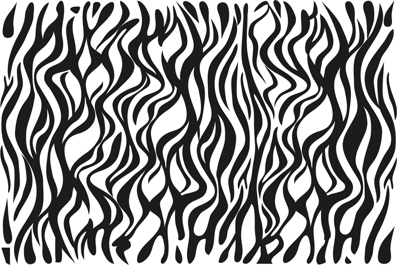 Zebra-Inspired Pattern animal print vinyl rug - TenStickers