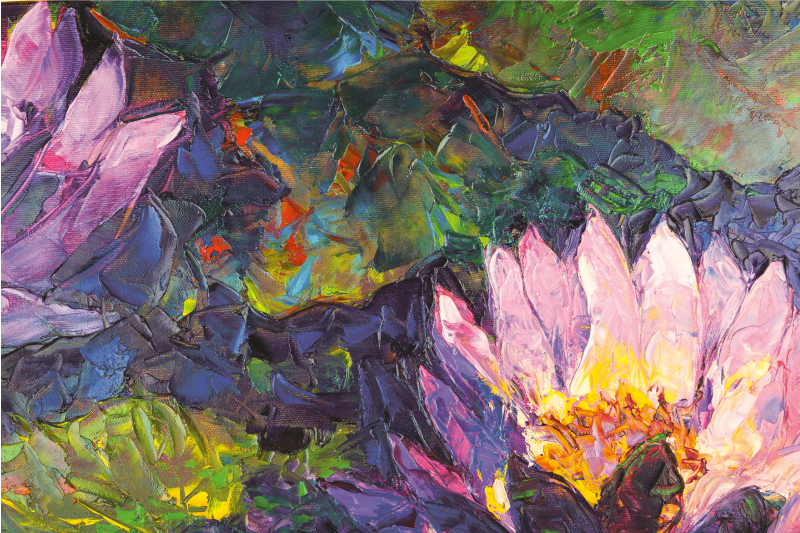 Impressionistic Florals floral vinyl rug - TenStickers