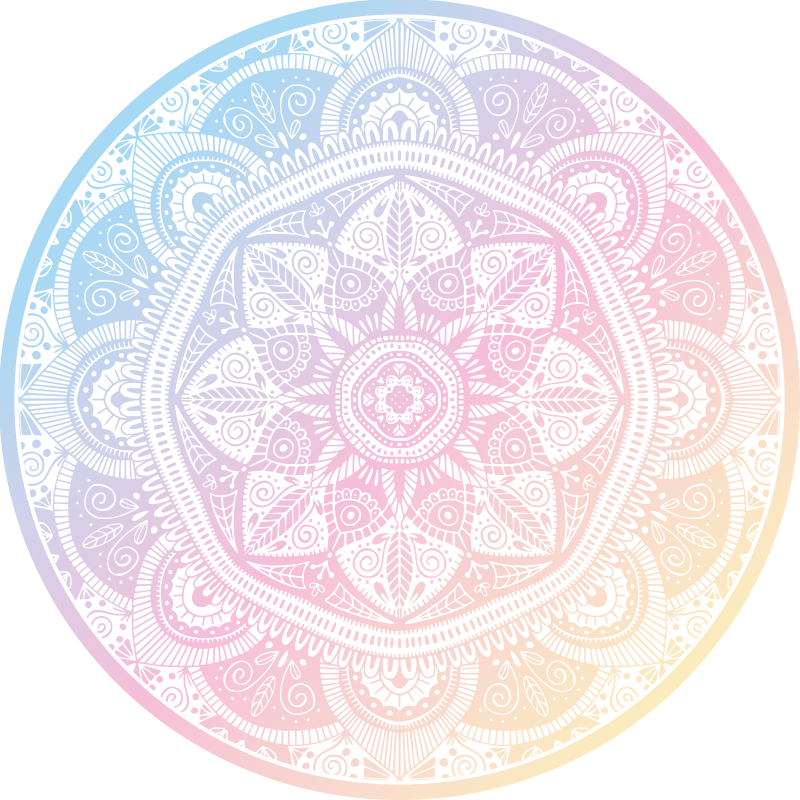 Gradient mandala vinyl rug - TenStickers