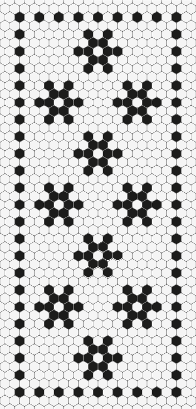 Mosaic hexagons tile bathroom vinyl rug - TenStickers