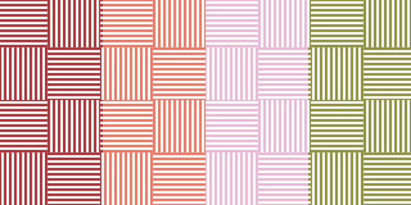 Striped color blocks striped vinyl rug - TenStickers