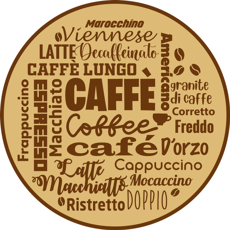 Coffee Centerpiece custom rug - TenStickers