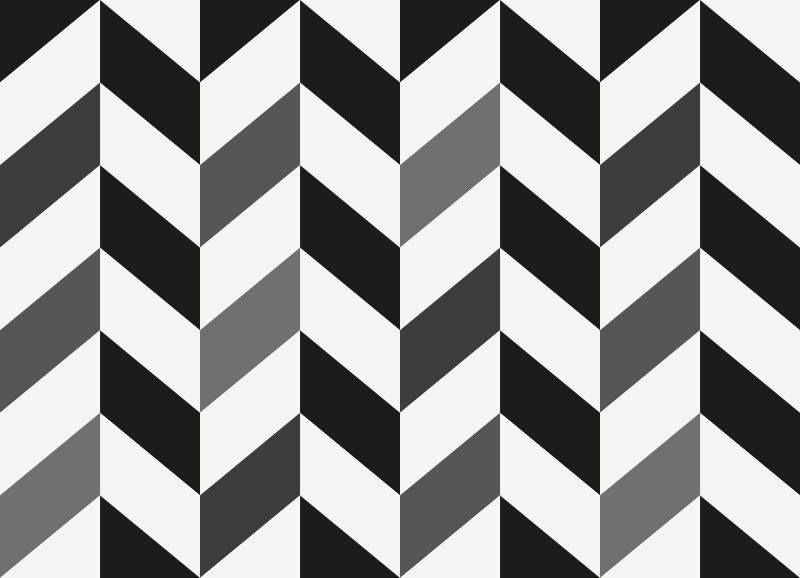 Chevron Contrast geometric vinyl rug - TenStickers