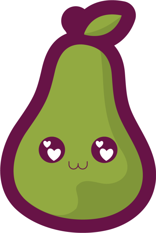 Cute Avocado Design nursery vinyl rug - TenStickers