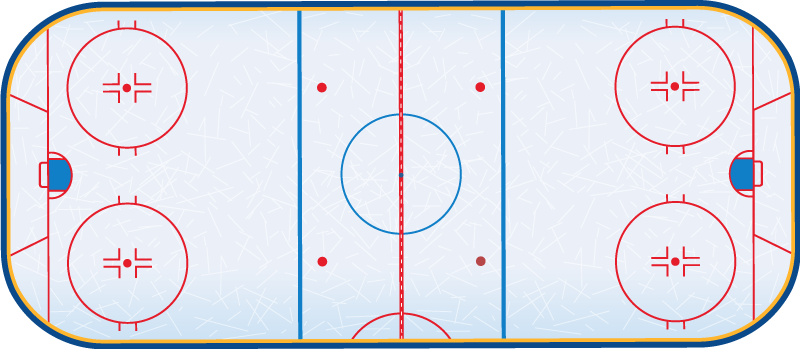 Ice Hockey Pitch kids vinyl rug - TenStickers