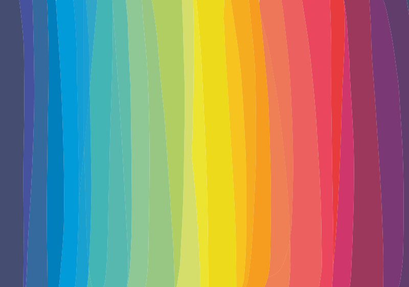 Colorful Gradient Stripes striped vinyl rug - TenStickers