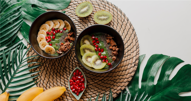 Tropical fruit bowls kitchen vinyl rug - TenStickers