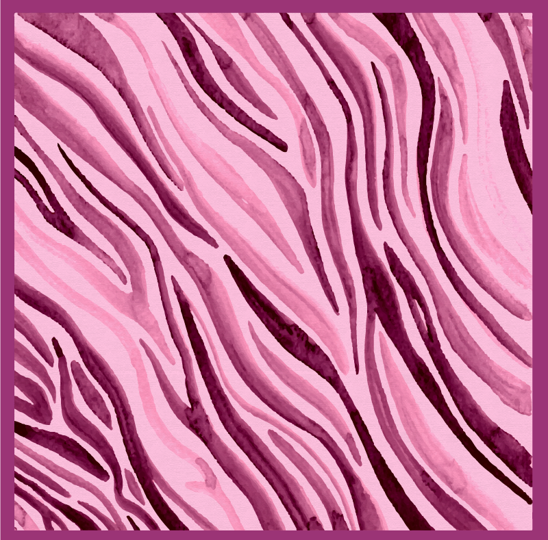 Animal print vinyl rug in pink zebra stripes - TenStickers
