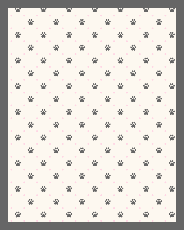 Animal print vinyl rug with paw print design - TenStickers