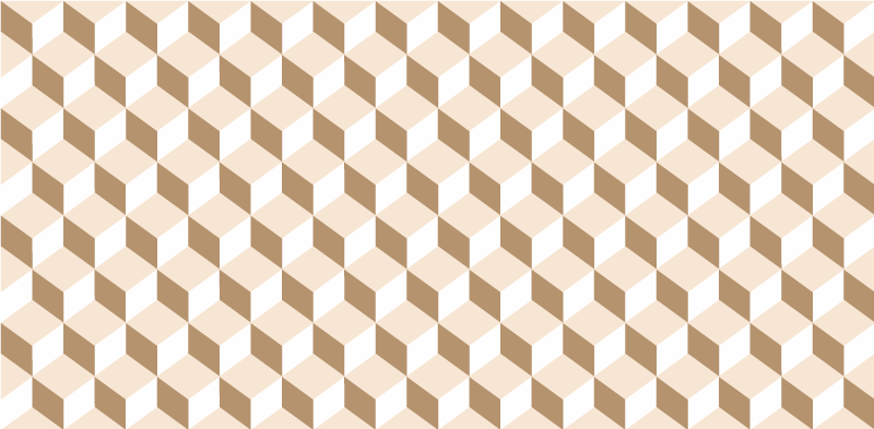 Cubic honeycomb pattern kitchen vinyl rug - TenStickers