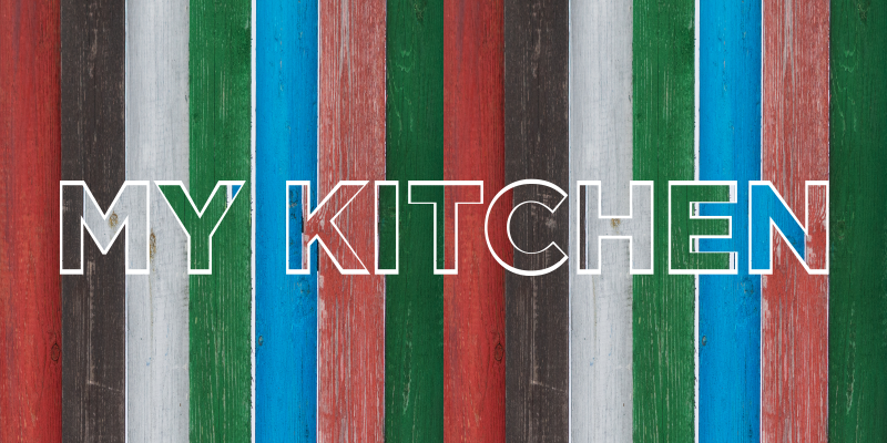 STRIPED COLORFUL KITCHEN kitchen vinyl rug - TenStickers