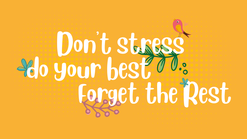 Don't stress do your best custom rug - TenStickers