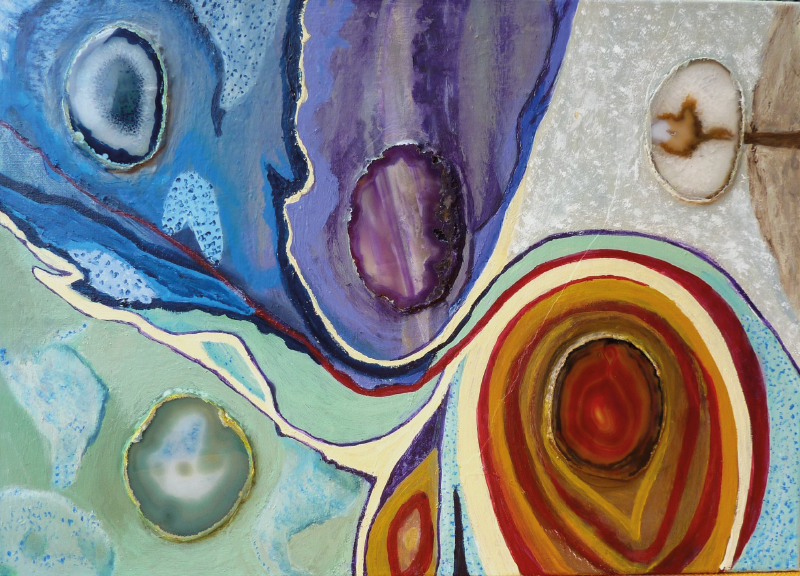 Colorful swirls marble vinyl rug - TenStickers