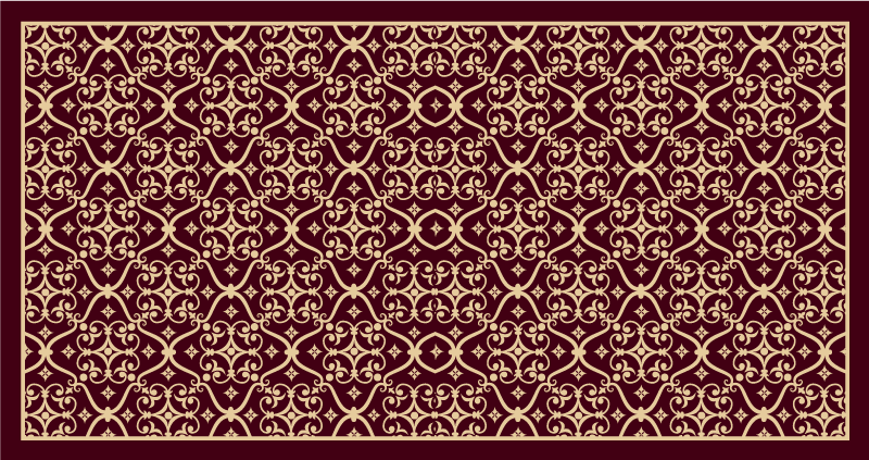 Elegant Vintage Pattern vintage vinyl rug - TenStickers