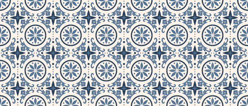 Barcelona Navy Vinyl tile carpet - TenStickers