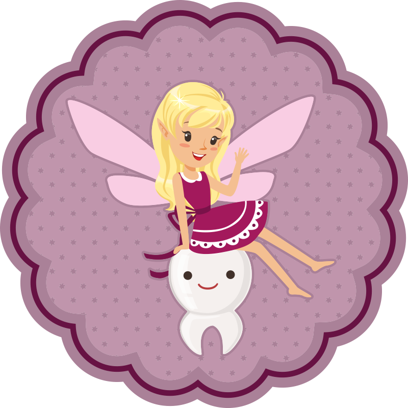 FAIRY AND TOOTH kids vinyl rug - TenStickers