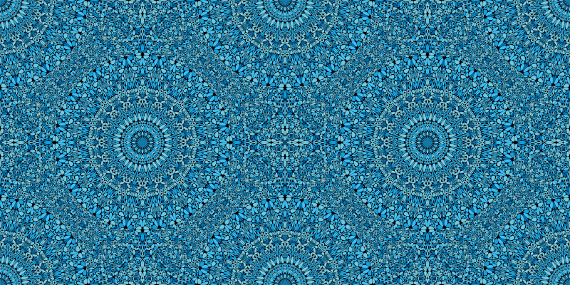 Elaborate Blue Motif mandala vinyl rug - TenStickers