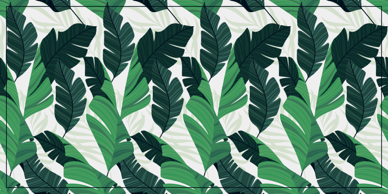 LUSH GREEN FOLIAGE nature vinyl rug - TenStickers