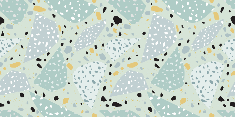 Abstract pebble shape textured vinyl rug - TenStickers