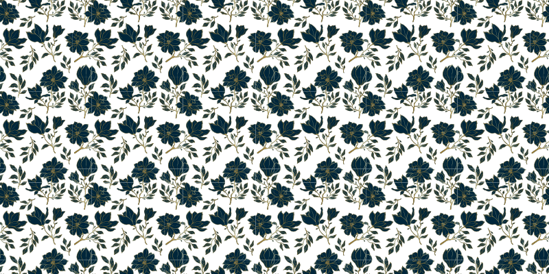 Floral vinyl rug in beautiful floral design - TenStickers