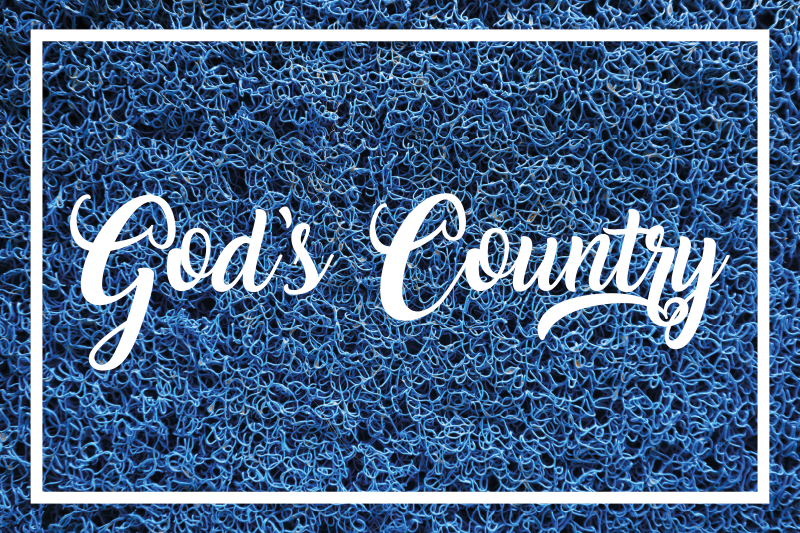 God's Country Phrase custom rug - TenStickers