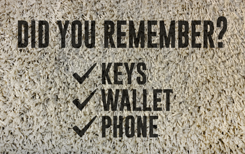 Check List Reminder hall vinyl rug - TenStickers