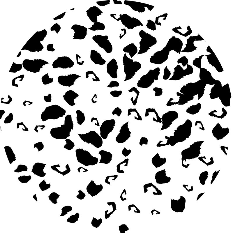 Black and white giraffe spots animal print vinyl rug - TenStickers