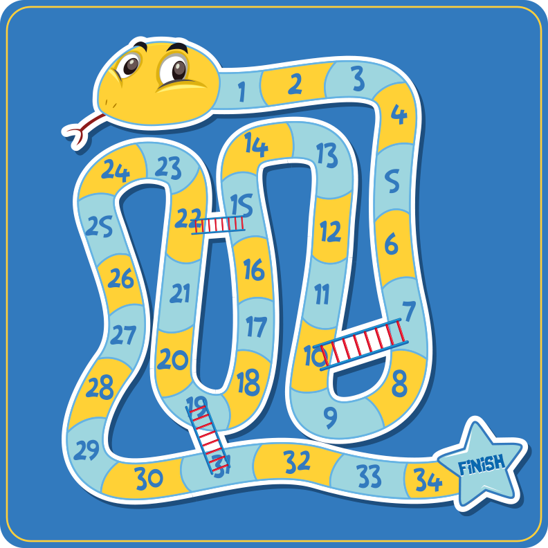 Snake and ladders game vinyl rug - TenStickers