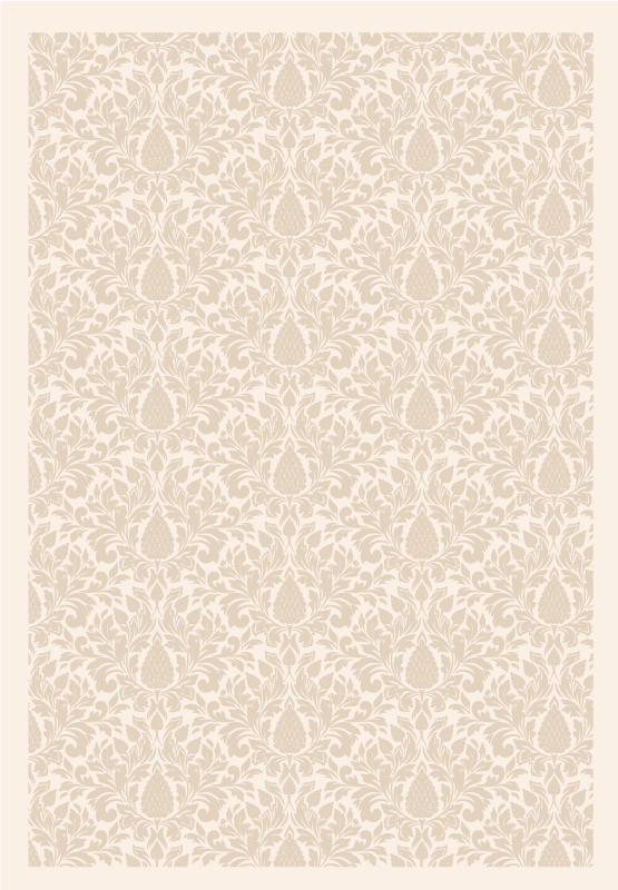 Elegant Floral Motif nature vinyl rug - TenStickers