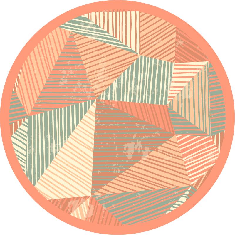 Triangles colour play geometric vinyl rug - TenStickers