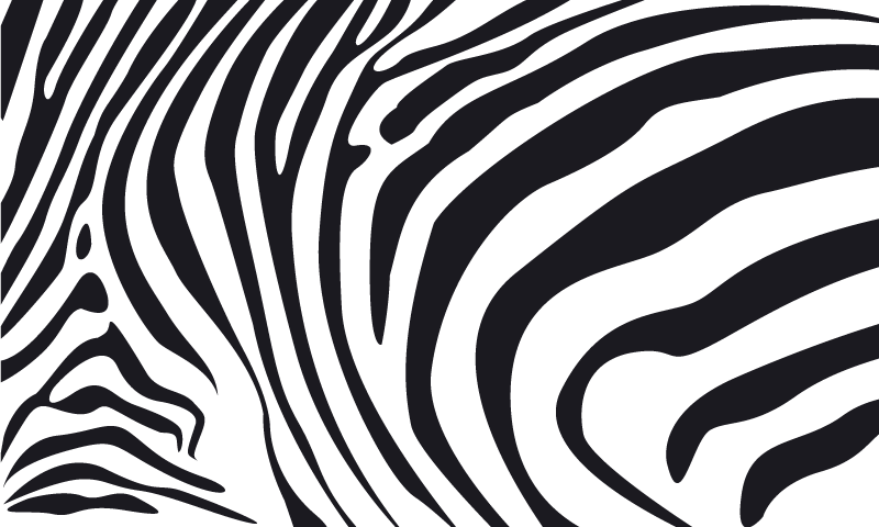 Animal print vinyl rug in zebra stripes - TenStickers