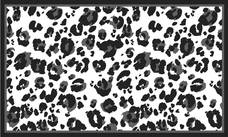 Black leopard skin animal print vinyl rug - TenStickers