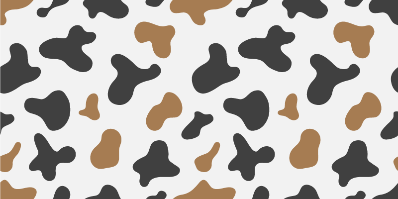 Animal print vinyl rug cowhide design - TenStickers