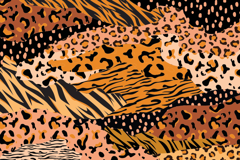 Leopard shades animal print vinyl rug - TenStickers