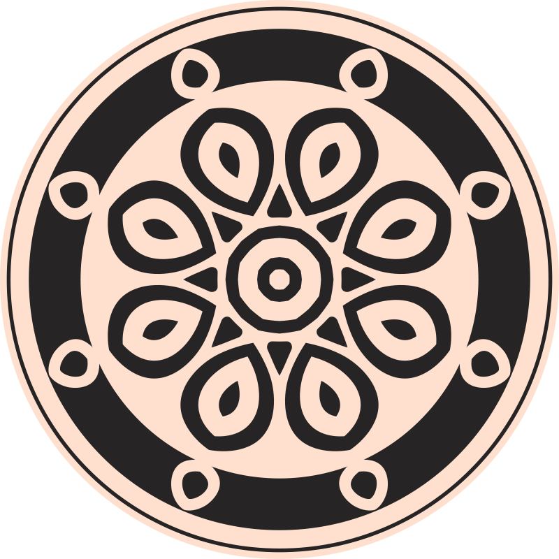 Elegant Circular Motif mandala vinyl rug - TenStickers