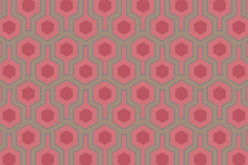 70s Pink Hexagons geometric rugs - TenStickers