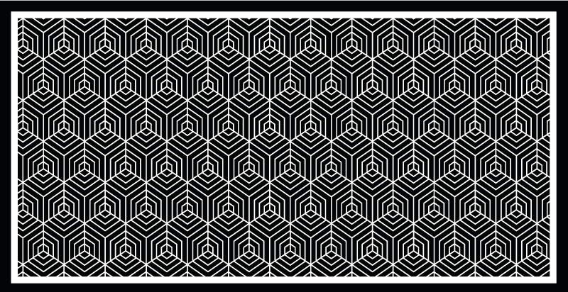 Minimalistic mosaic bathroom vinyl rug - TenStickers