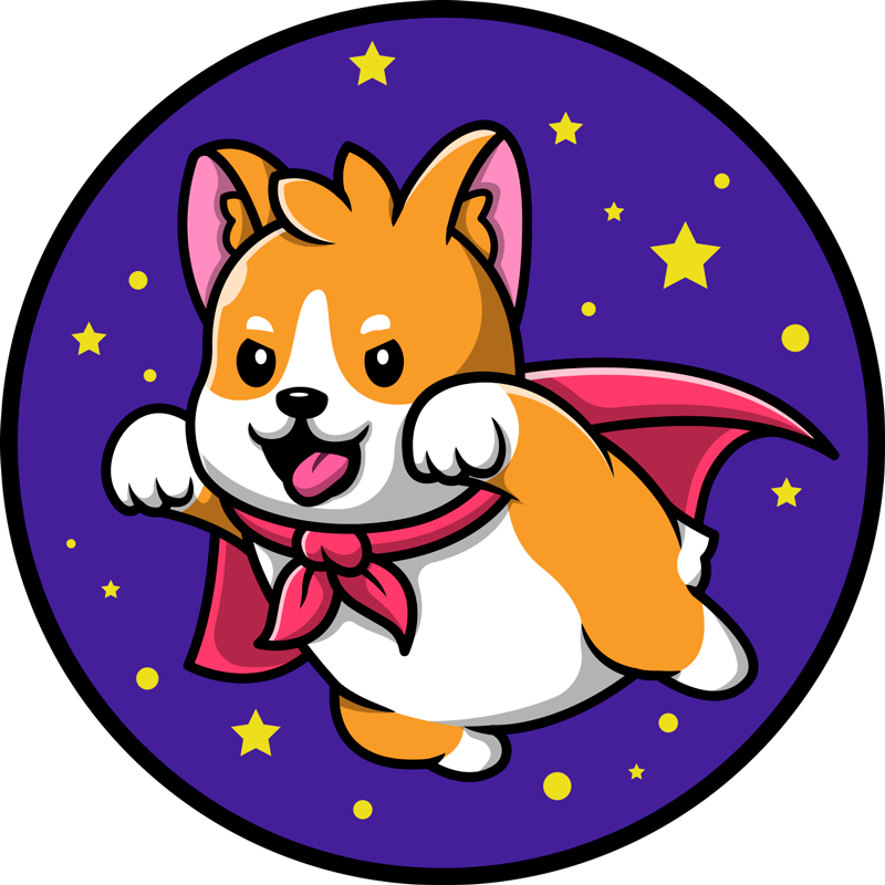 Superhero Corgi kids vinyl rug - TenStickers