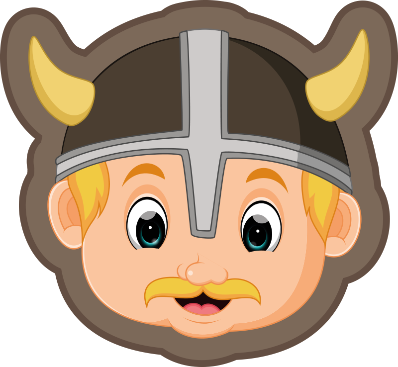 Blond viking character kids vinyl rug - TenStickers