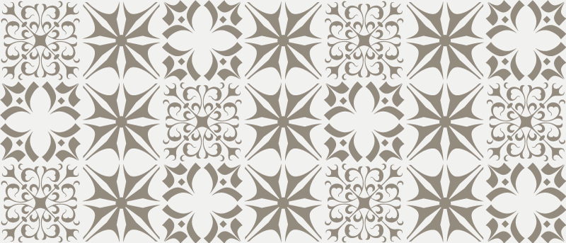 Star Patterned Tiling mosaic vinyl rug - TenStickers