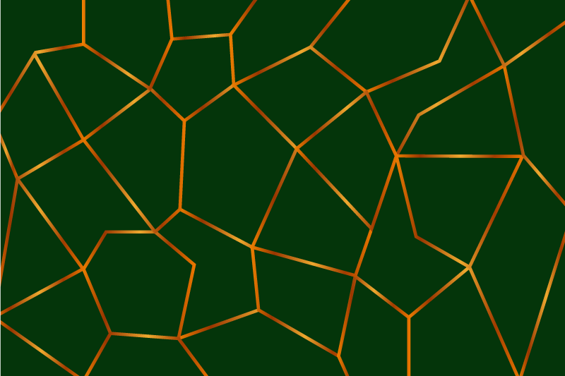 Marble vinyl rug with green geometric pattern - TenStickers