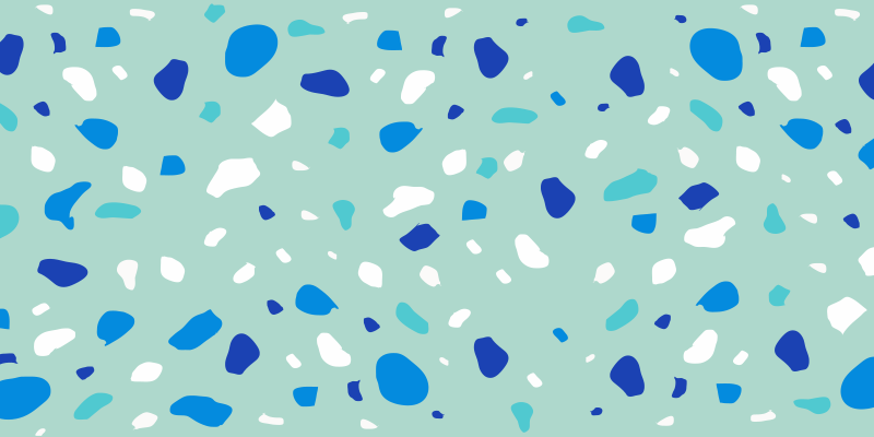 Blue terrazzo textured vinyl rug - TenStickers