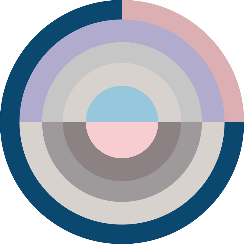 Circular colour palette modern vinyl rug - TenStickers