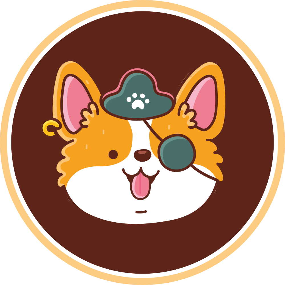 Corgi Captain Emblem modern vinyl rug - TenStickers